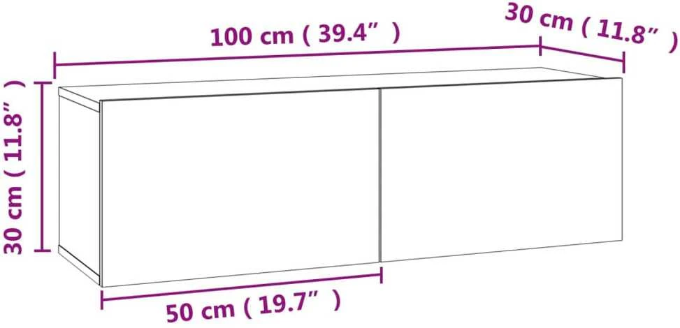 TV staliukas Televizoriaus spintelė, betono, 100x30x30cm, apdirbta mediena