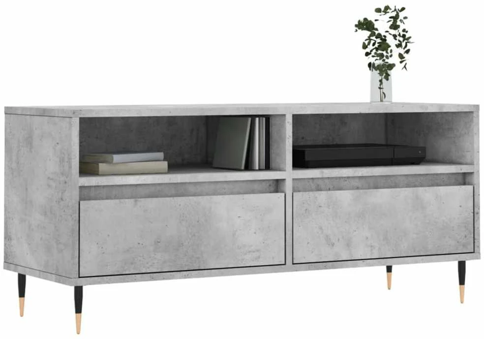 TV staliukas Televizoriaus spintelė, betono pilka, 100x34,5x44,5cm, mediena