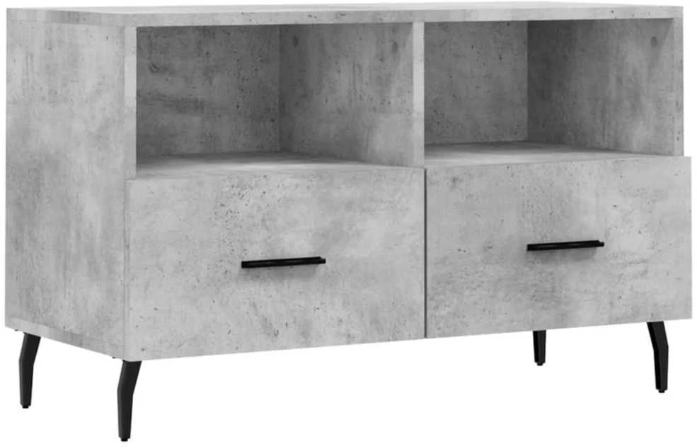 TV staliukas Televizoriaus spintelė, betono pilka, 80x36x50cm, mediena