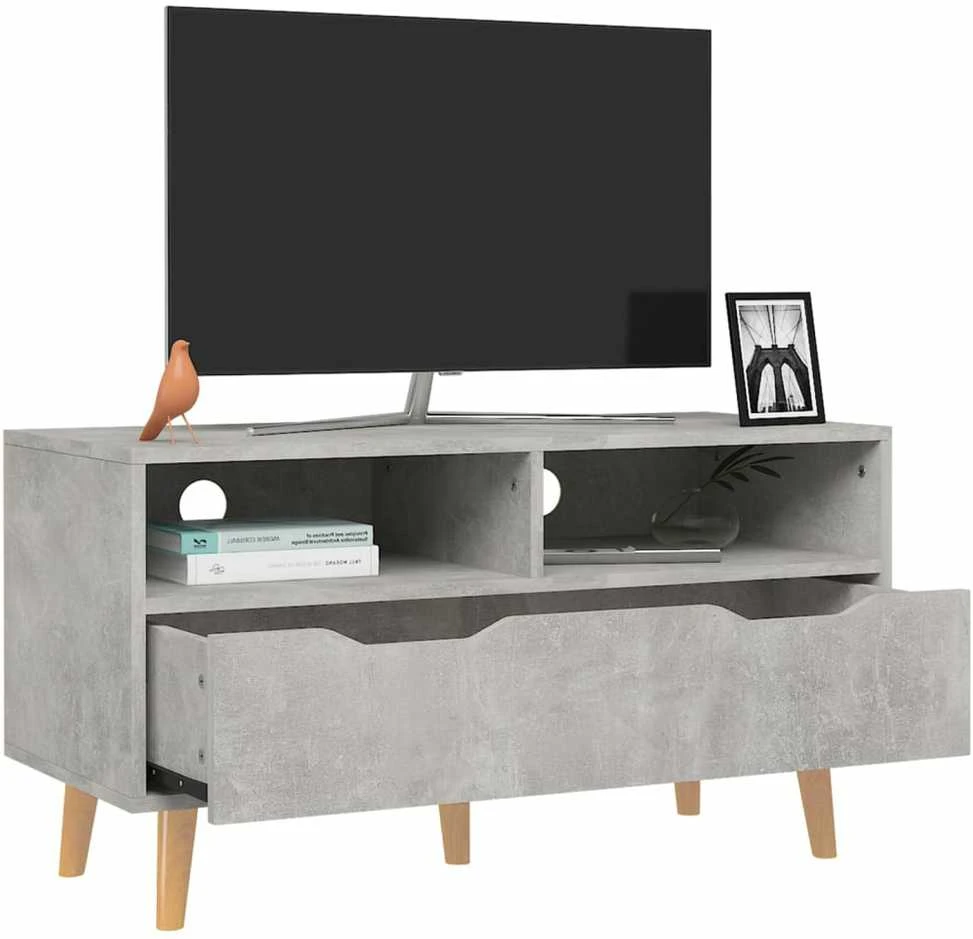 TV staliukas Televizoriaus spintelė, betono, 90x40x48,5cm, apdirbta mediena