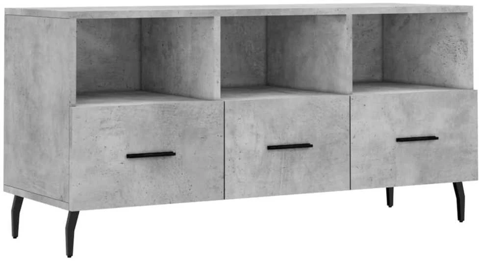 TV staliukas Televizoriaus spintelė, betono pilka, 102x36x50cm, mediena