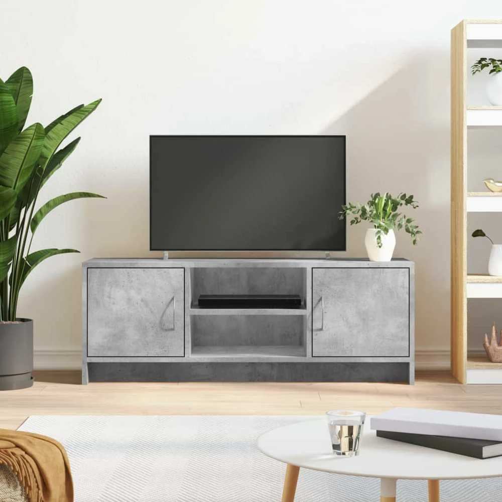 TV staliukas Televizoriaus spintelė, betono pilka, 102x30x37,5cm, mediena