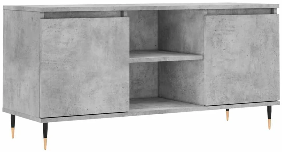 TV staliukas Televizoriaus spintelė, betono pilka, 104x35x50cm, mediena