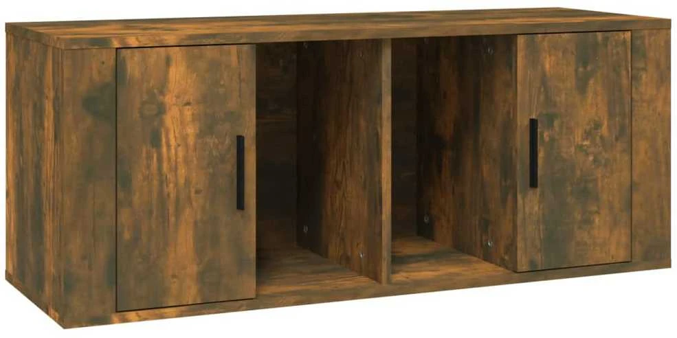 TV staliukas Televizoriaus spintelė, dūminio ąžuolo, 100x35x40cm, mediena