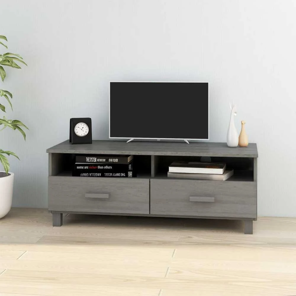 TV staliukas Televizoriaus spintelė HAMAR, pilka, 106x40x40cm, pušis