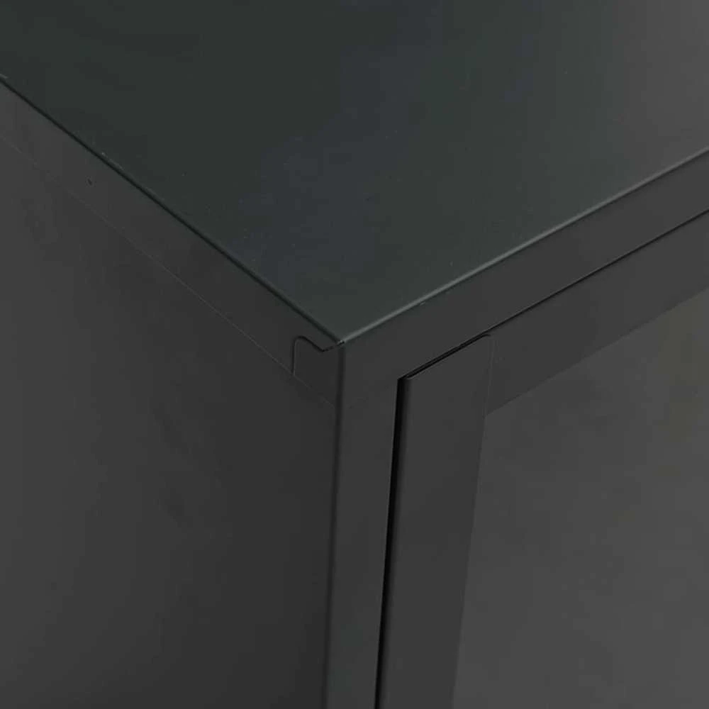 TV staliukas Televizoriaus spintelė, juoda, 105x35x52cm, plienas ir stiklas