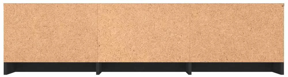 TV staliukas Televizoriaus spintelė, juoda, 140x40x35,5cm, apdirbta mediena