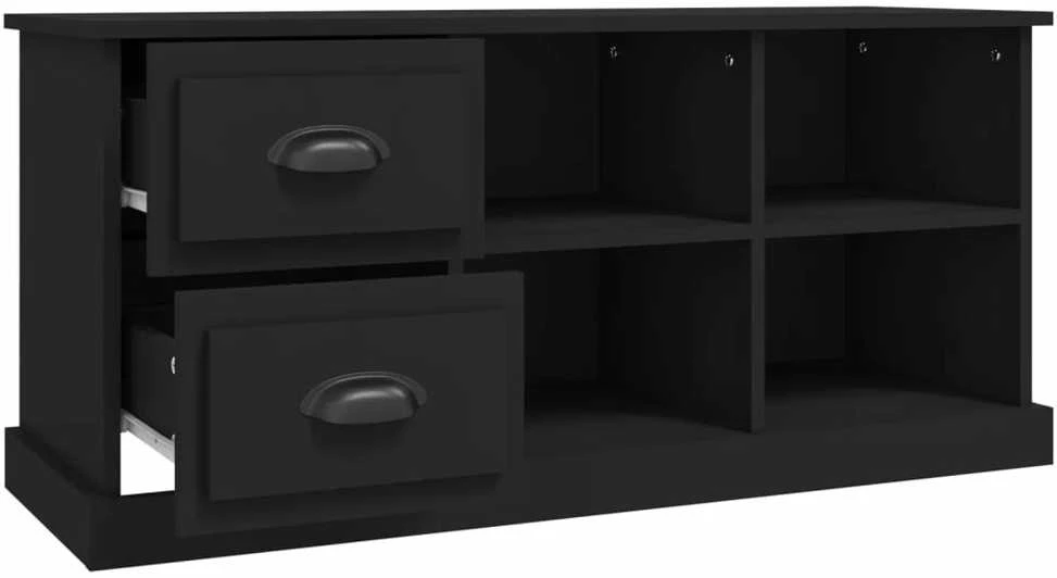 TV staliukas Televizoriaus spintelė, juoda, 102x35,5x47,5cm, mediena