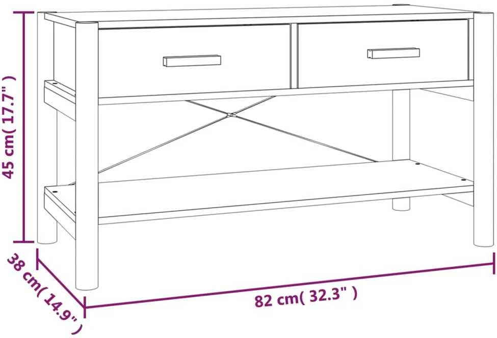 TV staliukas Televizoriaus spintelė, juodos spalvos, 82x38x45cm, mediena
