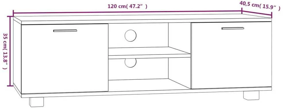 TV staliukas Televizoriaus spintelė, juodos spalvos, 120x40,5x35cm, mediena