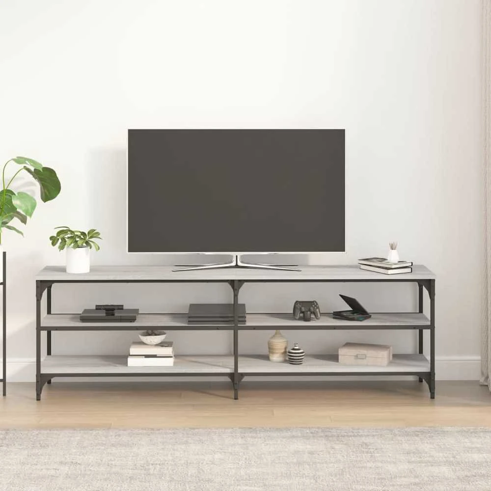TV staliukas Televizoriaus spintelė, pilka ąžuolo, 160x30x50cm, mediena