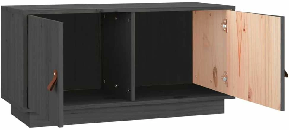 TV staliukas Televizoriaus spintelė, pilka, 80x34x40cm, pušies masyvas