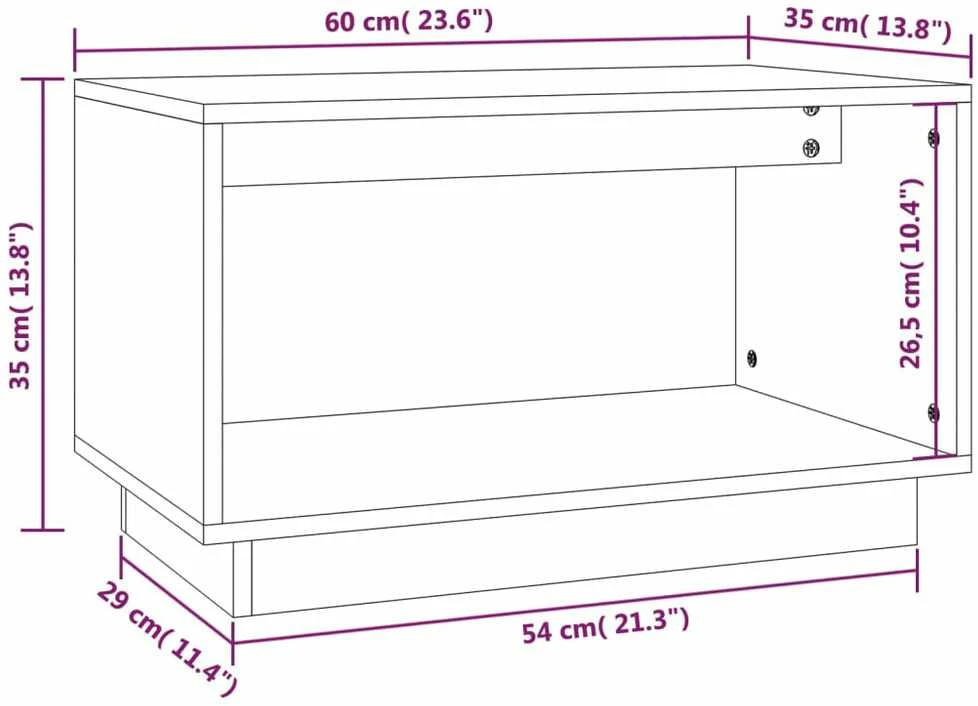 TV staliukas Televizoriaus spintelė, pilka, 60x35x35cm, pušies masyvas