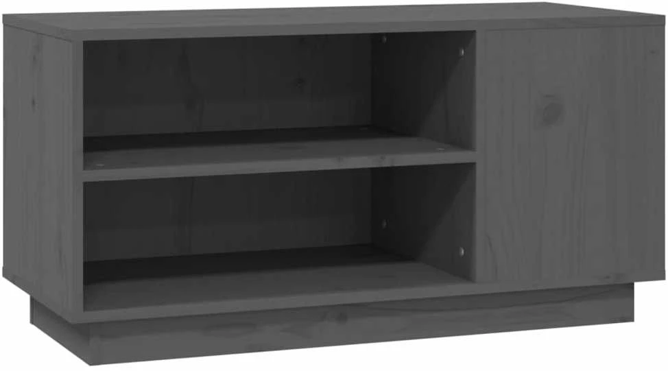 TV staliukas Televizoriaus spintelė, pilka, 80x35x40,5cm, pušies masyvas