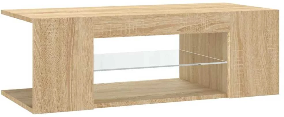 TV staliukas Televizoriaus spintelė su LED apšvietimu, ąžuolo, 90x39x30cm