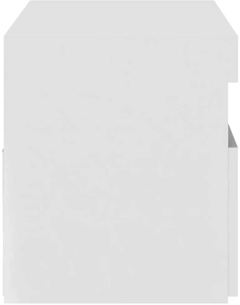 TV staliukas Televizoriaus spintelė su LED, balta, 75x35x40cm, blizgi