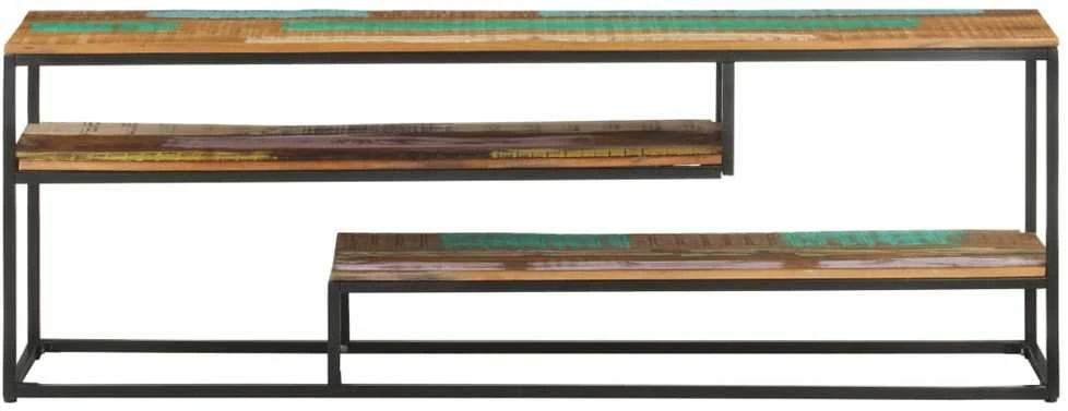 TV staliukas TV spintelė, 130x30x45 cm, perdirbtos medienos masyvas