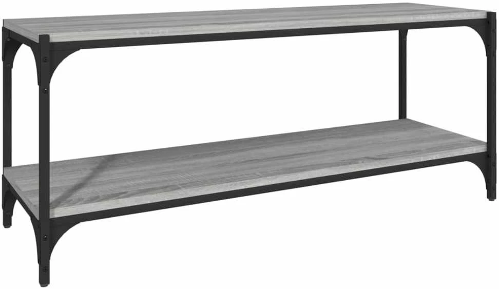 TV staliukas TV spintelė, pilka ąžuolo, 100x33x41cm, mediena ir plienas