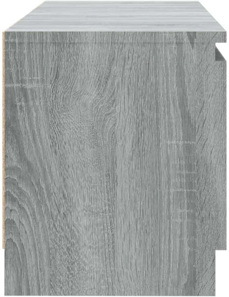 TV staliukas TV spintelė su LED apšvietimu, pilka ąžuolo, 120x30x35,5cm