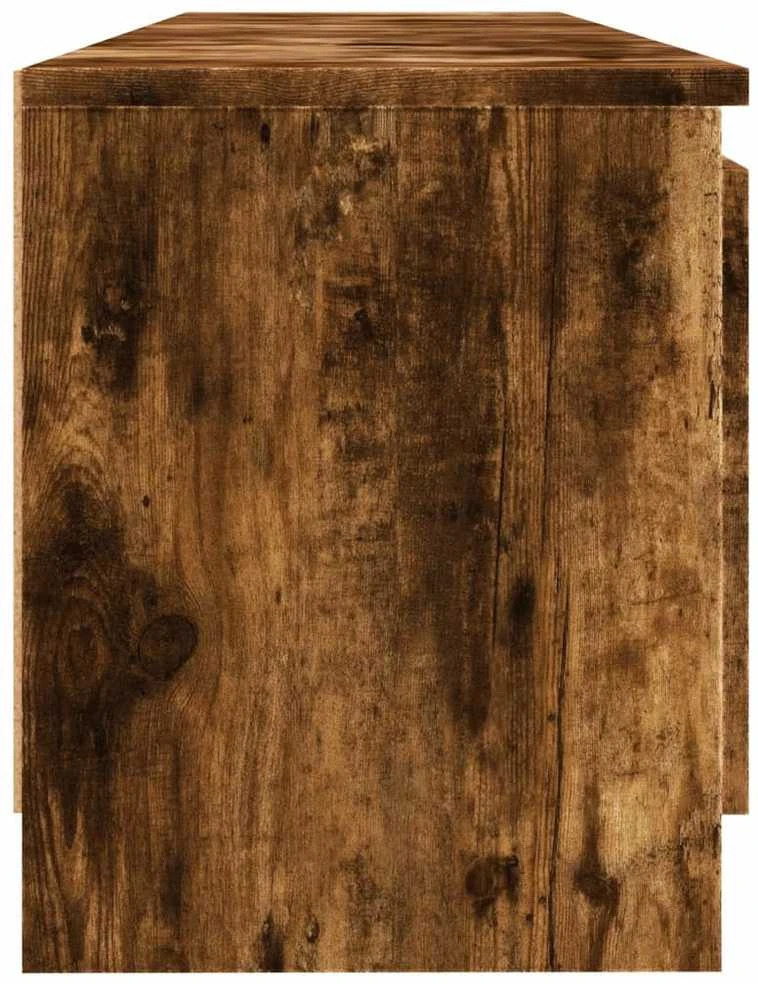 TV staliukas TV spintelė su LED apšvietimu, dūminio ąžuolo, 120x30x35,5cm