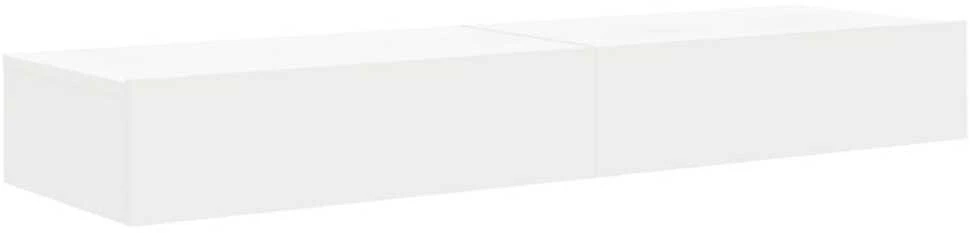 TV staliukas TV spintelės su LED lemputėmis, 2vnt., baltos, 60x35x15,5cm