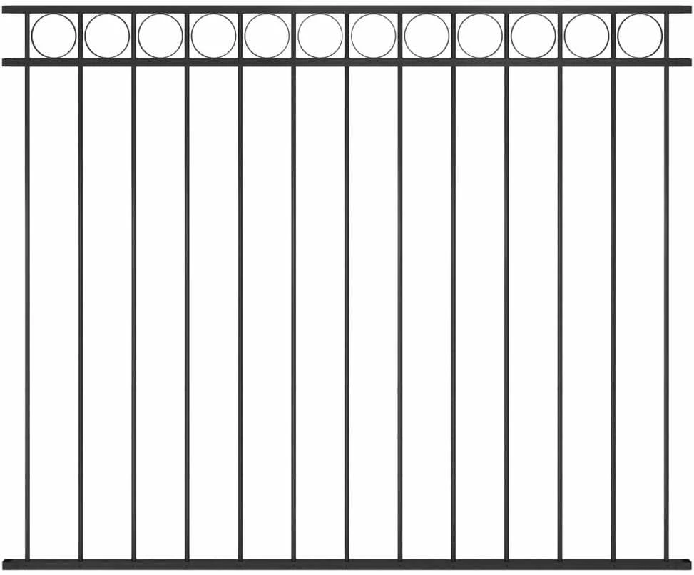 Tvoros segmentas, juodos spalvos, 1,7x1,5m, plienas