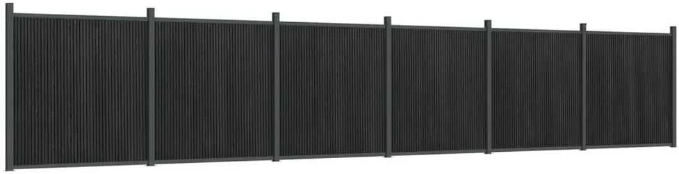 Tvoros segmentas, pilkos spalvos, 1045x186cm, WPC