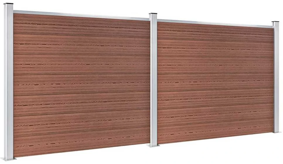 Tvoros segmentų rinkinys, rudas, 353x146cm, WPC