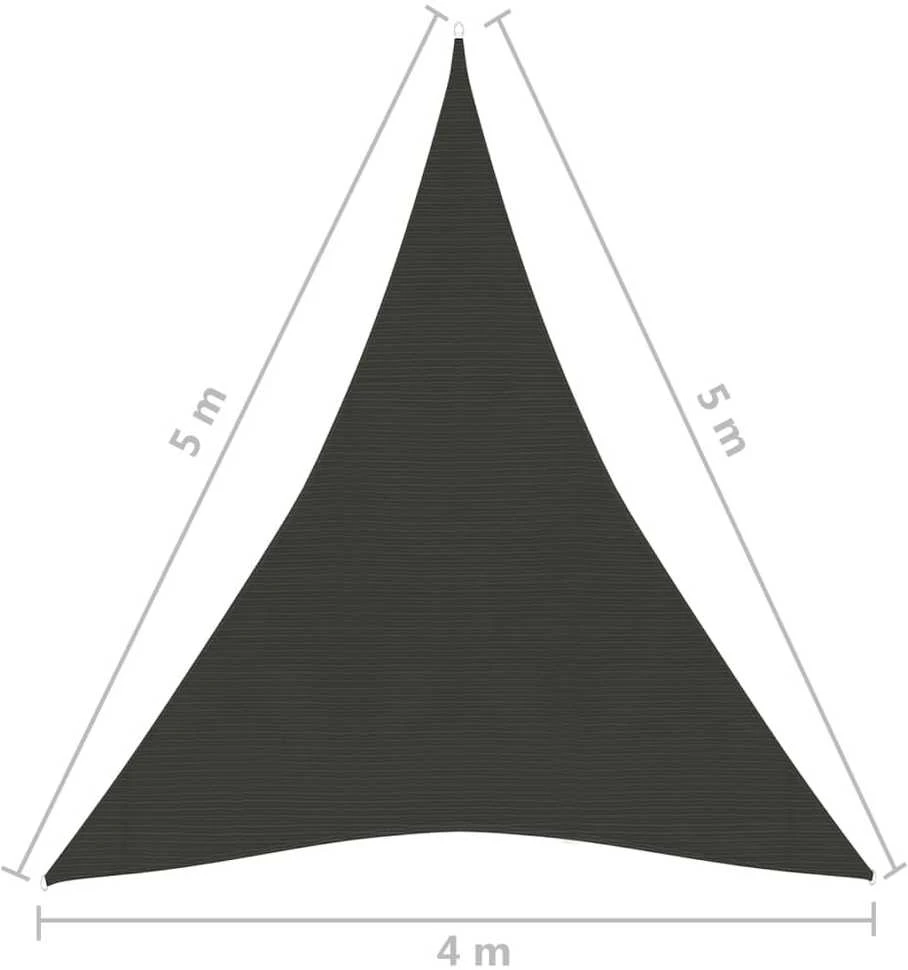Uždanga nuo saulės, antracito spalvos, 4x5x5m, HDPE, 160g/m²