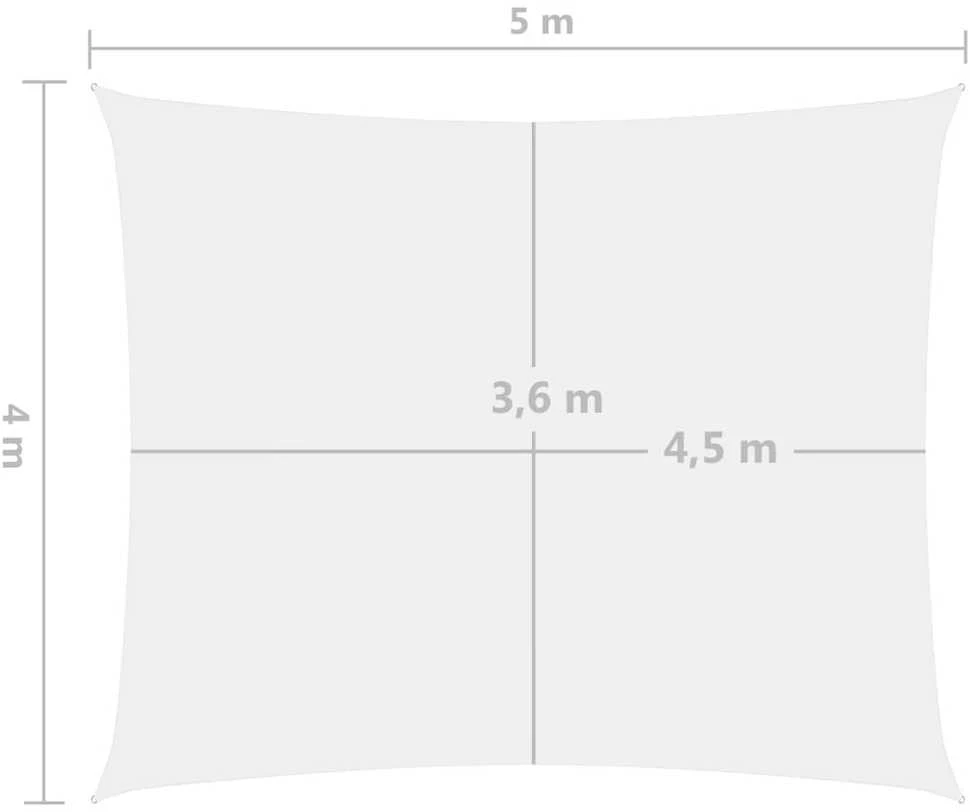 Uždanga nuo saulės, balta, 4x5m, oksfordo audinys, stačiakampė