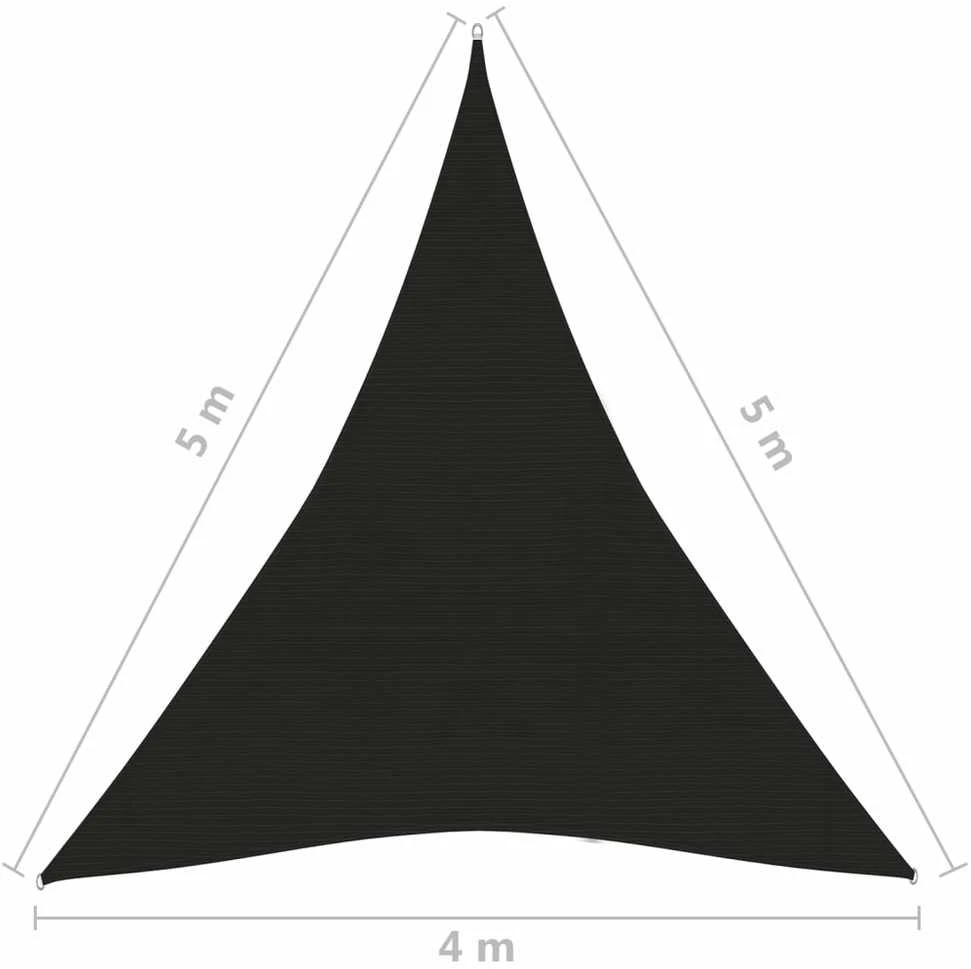 Uždanga nuo saulės, juodos spalvos, 4x5x5m, HDPE, 160g/m²