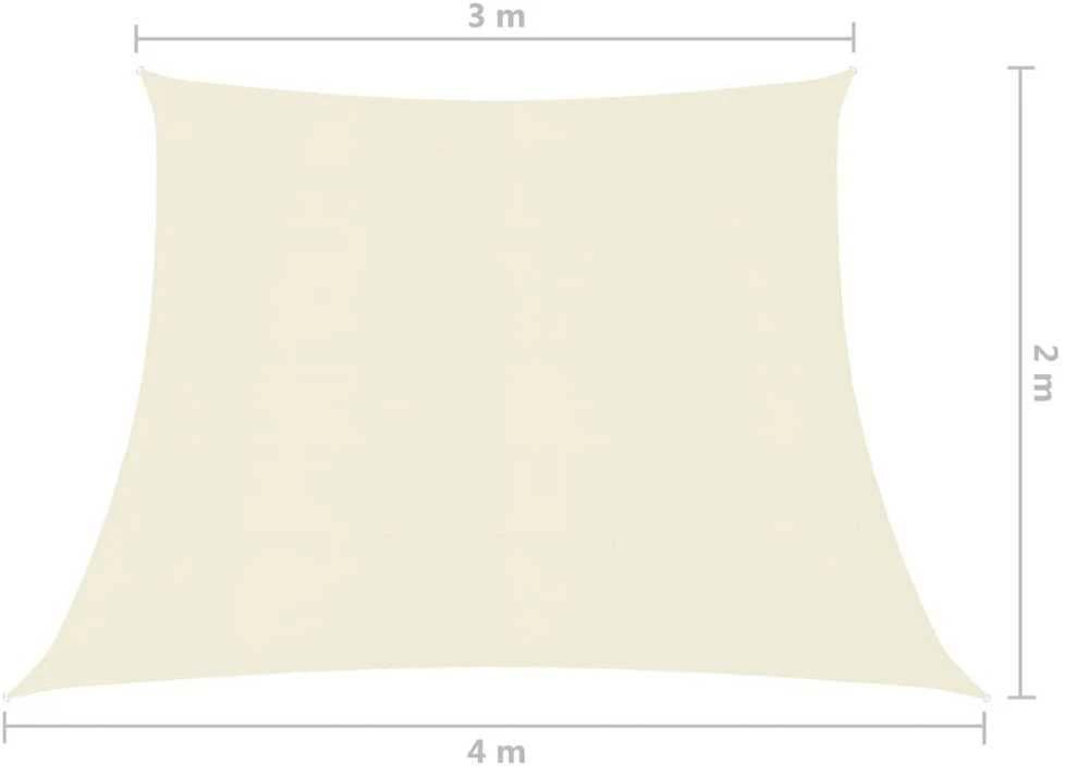 Uždanga nuo saulės, kreminės spalvos, 3/4x2m, HDPE, 160g/m²