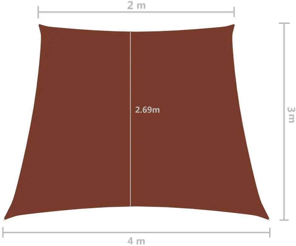 Uždanga nuo saulės, terakota spalvos, 2/4x3m, oksfordo audinys