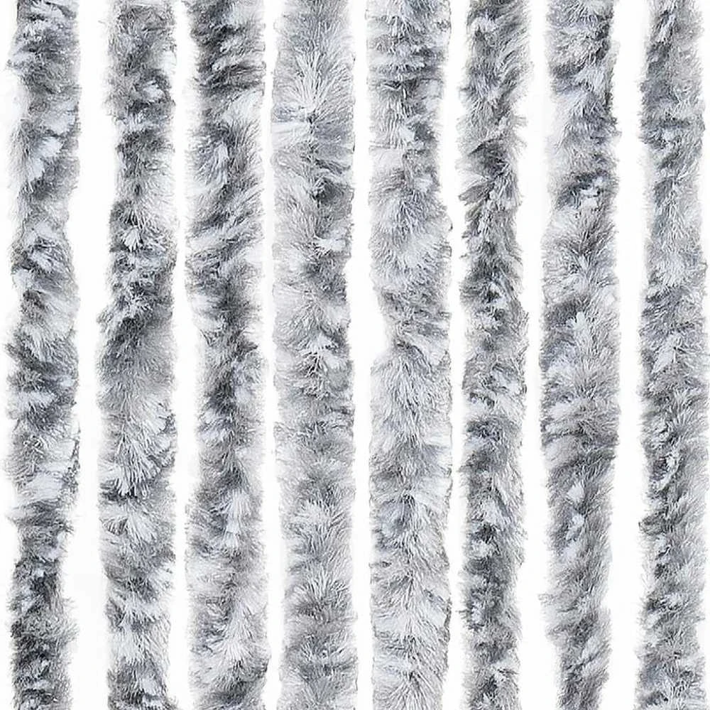 Užuolaida nuo musių, balta ir pilka, 100x230cm šenilis