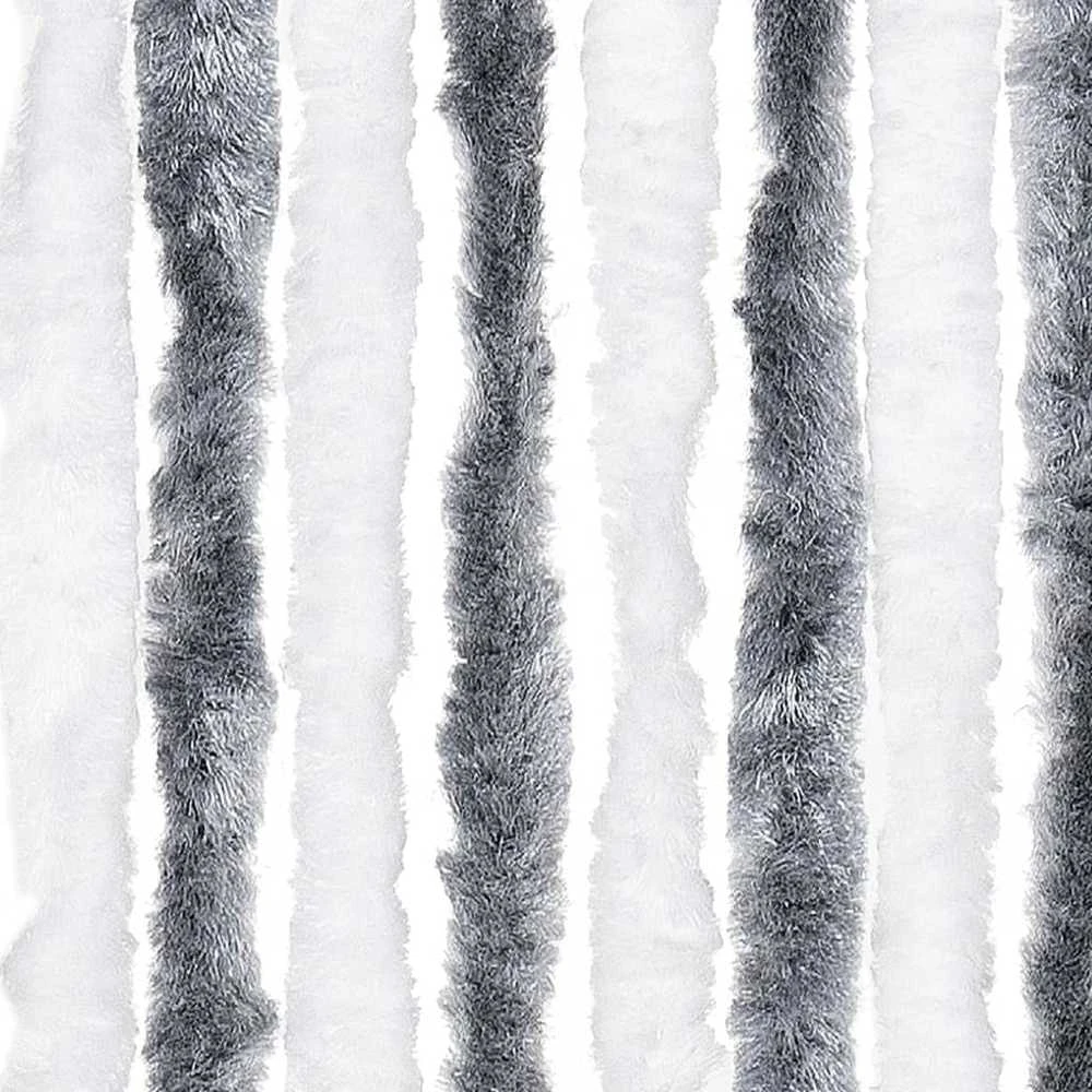 Užuolaida nuo musių, pilka ir balta, 100x200cm šenilis
