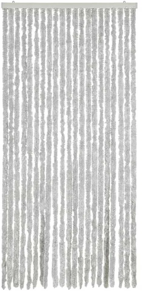 Užuolaida nuo musių, pilkos spalvos, 90x200cm, šenilis