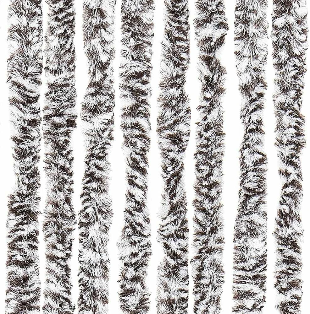 Užuolaida nuo musių, ruda ir smėlio, 100x230cm šenilis