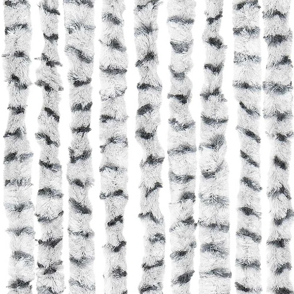 Užuolaida nuo musių, šviesiai/tamsiai pilka, 90x200cm, šenilis