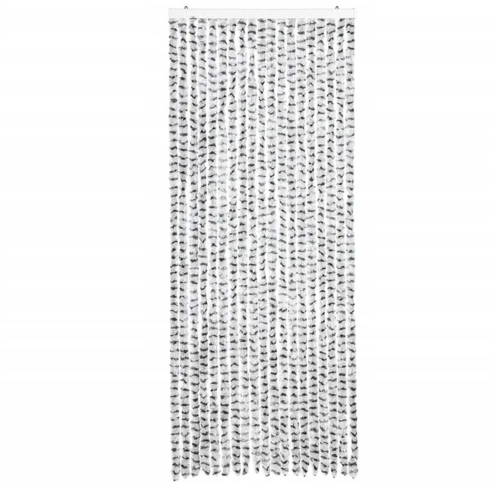 Užuolaida nuo musių, šviesiai/tamsiai pilka, 56x200cm, šenilis