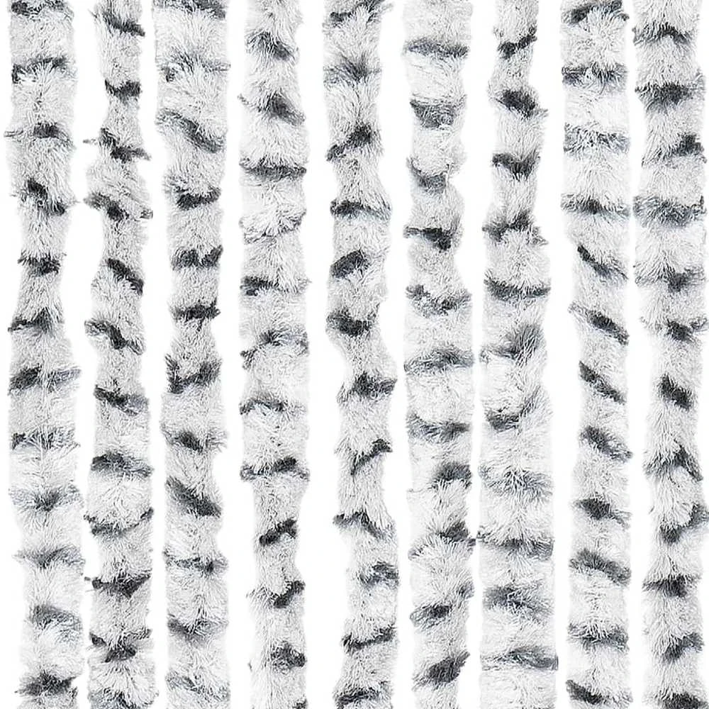 Užuolaida nuo musių, šviesiai/tamsiai pilka, 100x230cm, šenilis