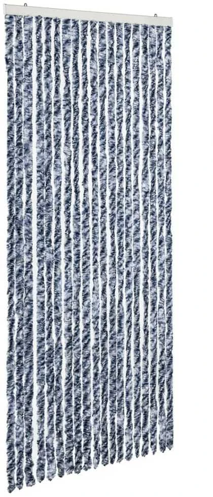 Užuolaida nuo vabzdžių, mėlyna ir balta, 56x200cm, šenilis