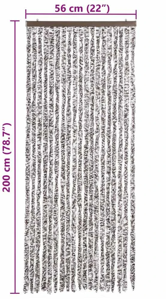Užuolaida nuo vabzdžių, ruda ir smėlio, 56x200cm, šenilis