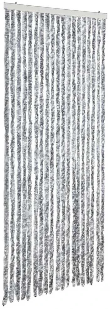 Užuolaida nuo vabzdžių, sidabrinės spalvos, 56x200cm, šenilis