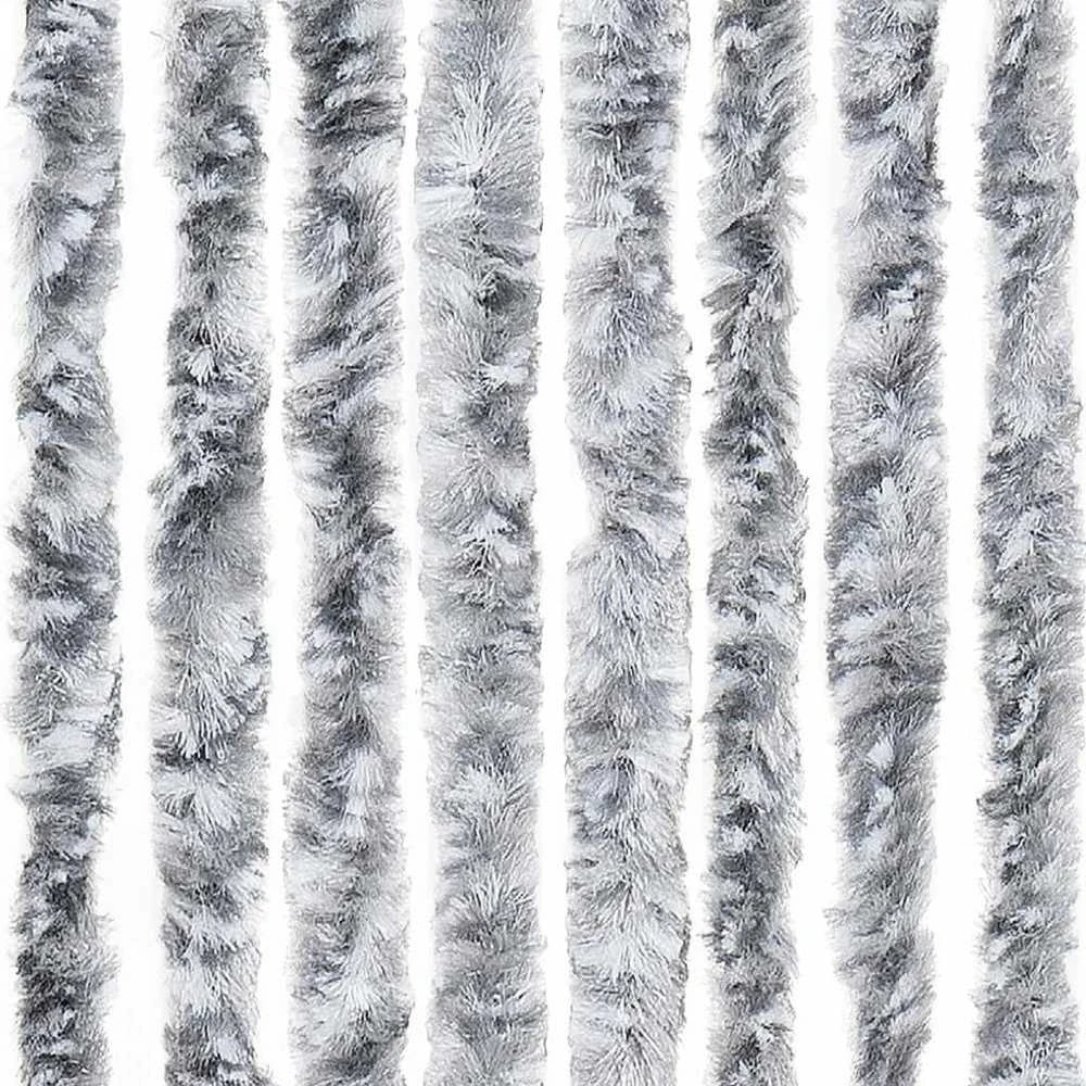 Užuolaida nuo vabzdžių, sidabrinės spalvos, 56x200cm, šenilis