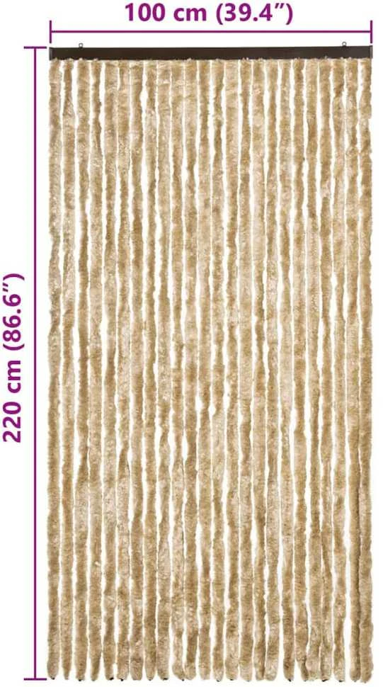 Užuolaida nuo vabzdžių, smėlio sp., 100x220cm, šenilis