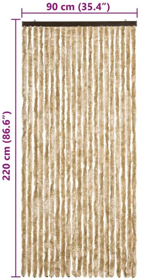 Užuolaida nuo vabzdžių, smėlio sp., 90x220cm, šenilis