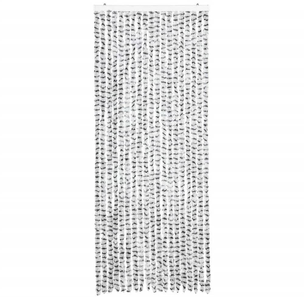 Užuolaida nuo vabzdžių, šviesi/tamsi pilka, 56x185cm, šenilis