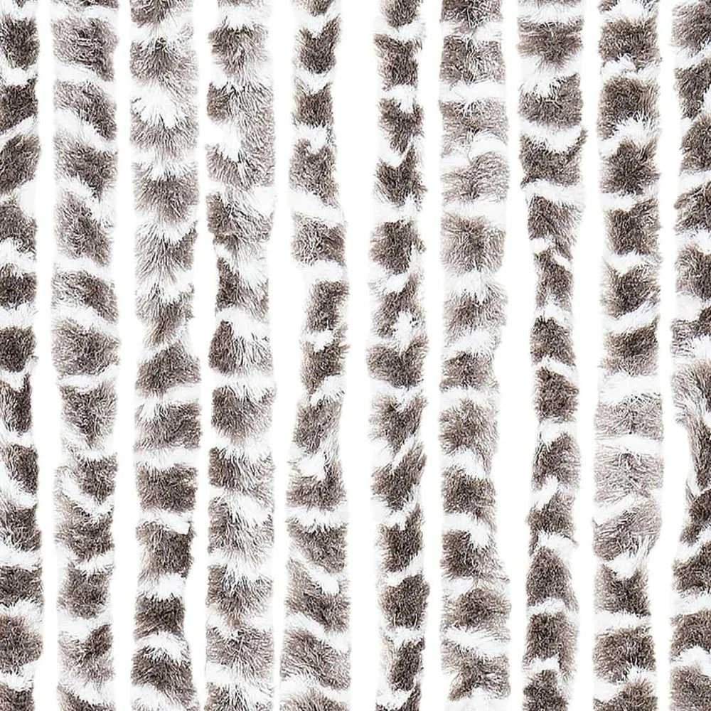 Užuolaida nuo vabzdžių, taupe ir balta, 100x220cm, šenilis