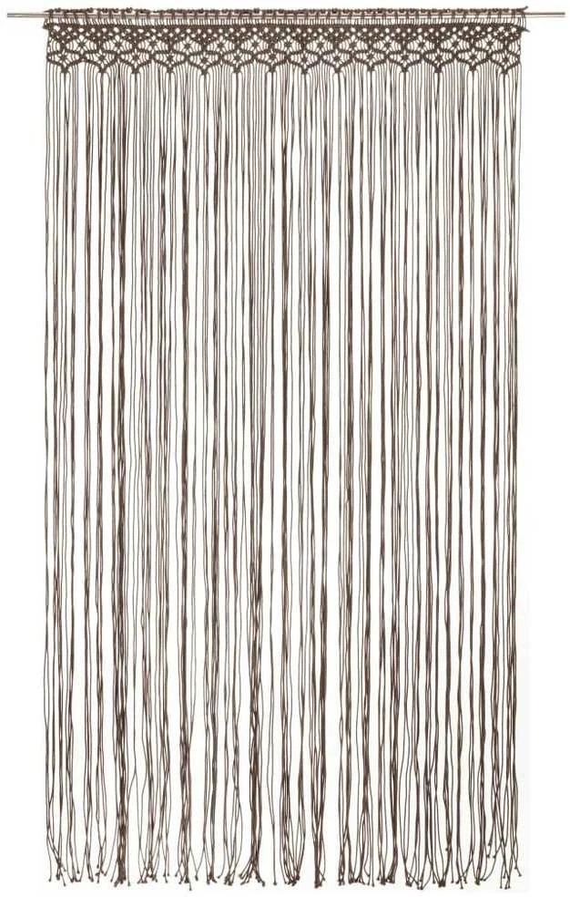 Užuolaida, taupe spalvos, 140x240cm, medvilnė, makrame stiliaus