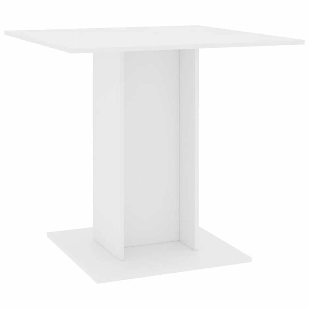 Valgomojo stalas, baltos spalvos, 80x80x75 cm, apdirbta mediena